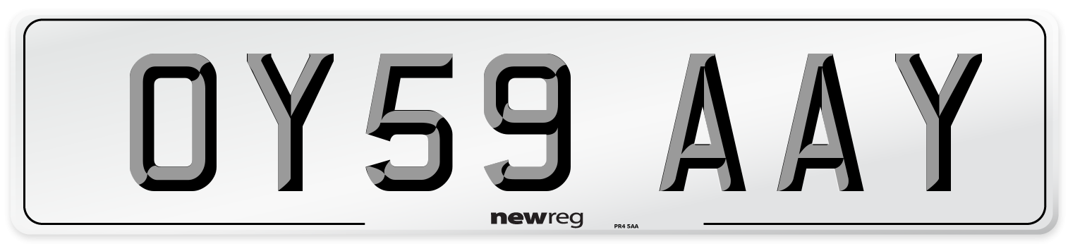 OY59 AAY Number Plate from New Reg